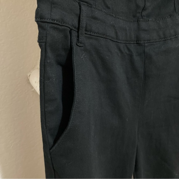 Venus Black Strapless Lace Up Distressed Denim Jumpsuit XS - Picture 5 of 12